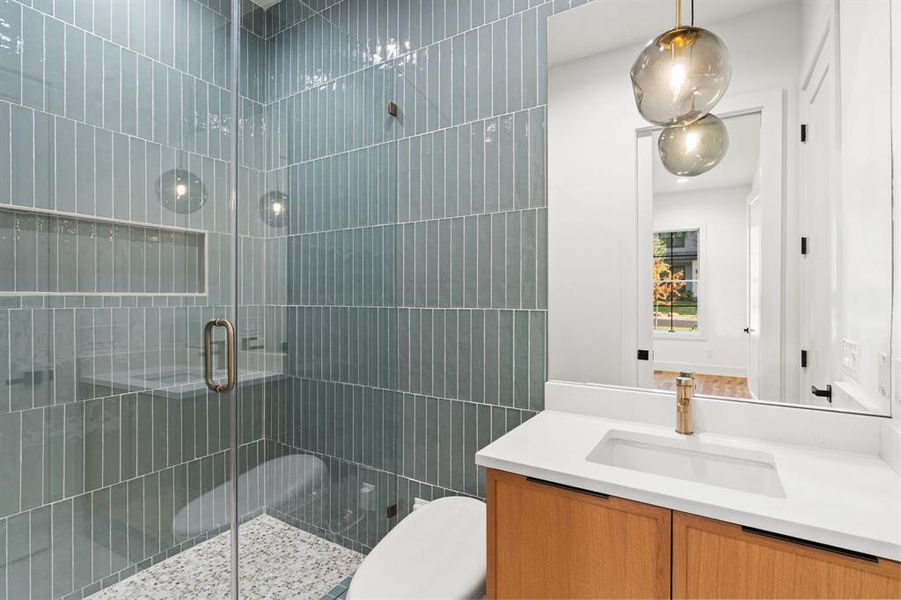 Furnished interior view inside a new home in , Dallas (Image 27).