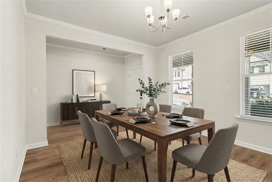 Furnished interior view inside a new home in , Atlanta (Image 11).