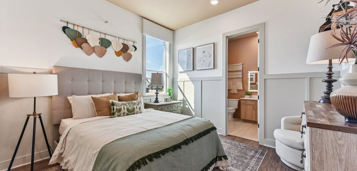 Representative furnished interior of a home built from the Silas by Chesmar Homes in The Grove at Blackhawk, Pflugerville (Image 14).