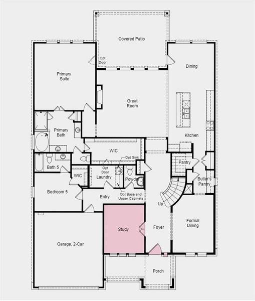 Structural options include: 4th bath upstairs, 42" front entry, study in lieu of flex, built in kitchen appliances.