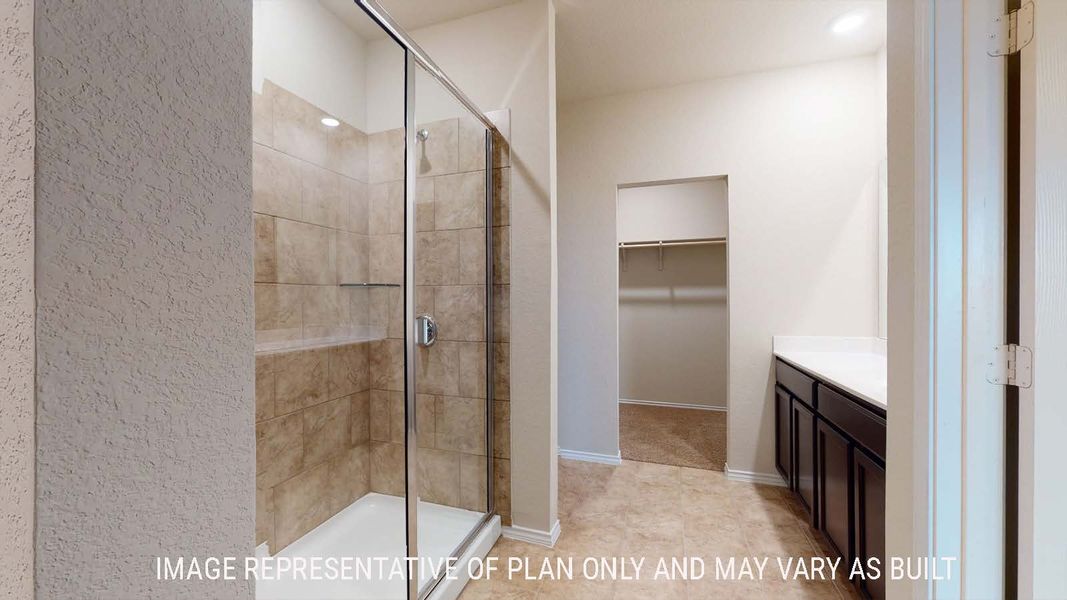 Representative furnished interior of a home built from the Perry by D.R. Horton in Park Meadows, Lorena (Image 9).