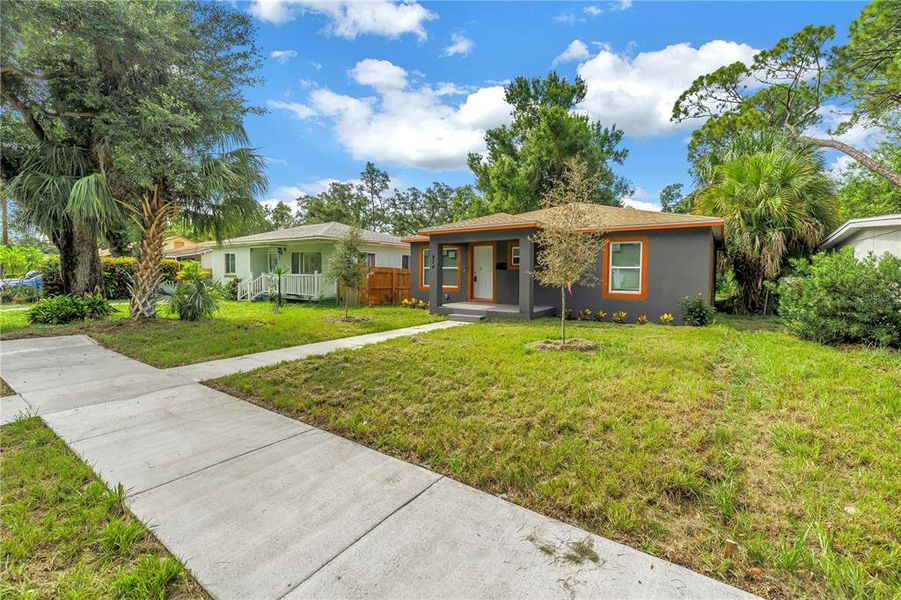 Front exterior of a new home in , St. Petersburg, FL, highlighting curb appeal (Image 2). Front exterior of a new home in , St. Petersburg, FL, highlighting curb appeal (Image 2).