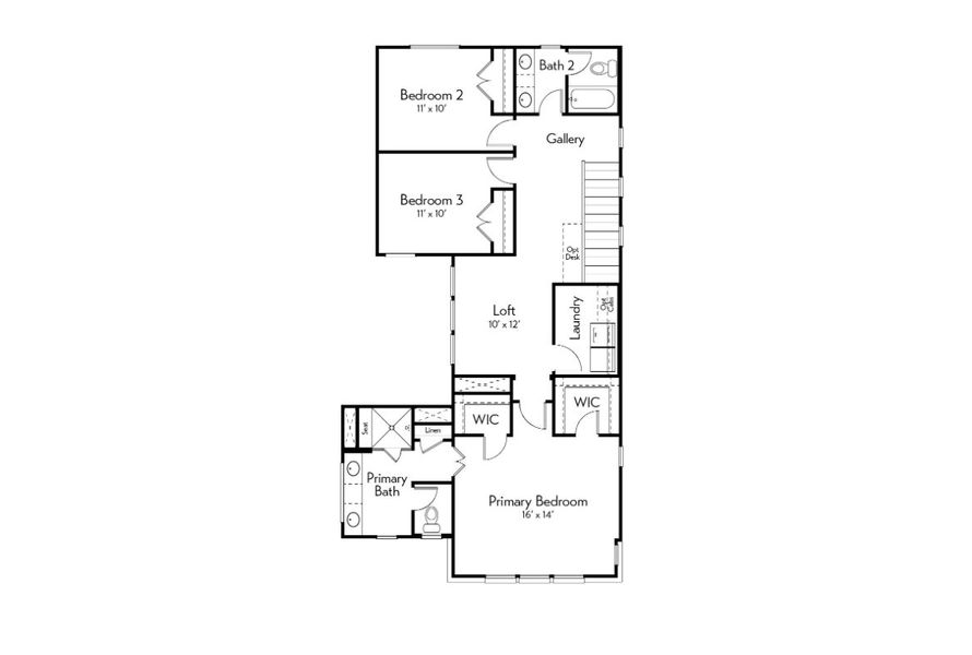2D floor plan layout of this home in Indigo, Richmond, TX (Image 4).