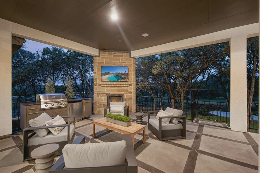 Representative exterior details of a home built from the Raven by Chesmar Homes in Potranco Oaks 100's, Castroville (Image 3).