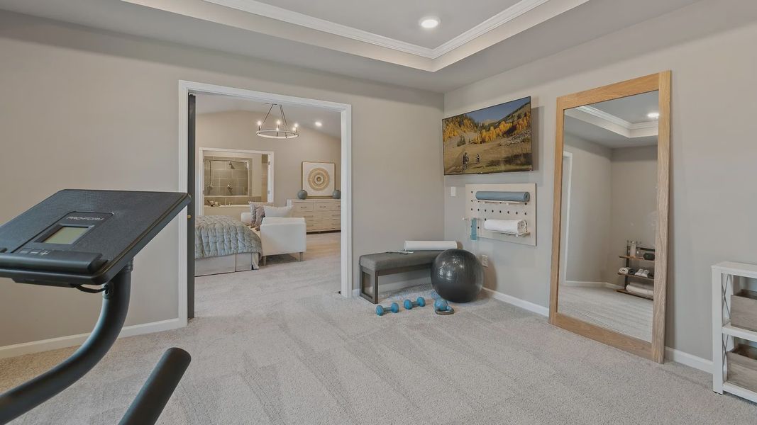 Representative furnished interior of a home built from the McKinley II - SL by DRB Homes in Brighton, Locust Grove (Image 40).
