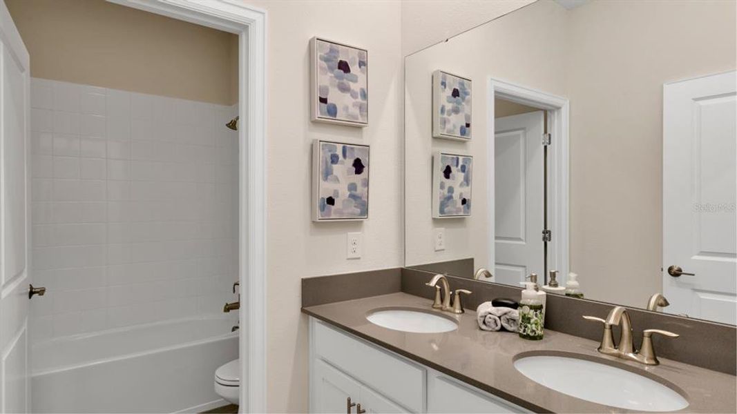 Furnished interior view inside a new home in Bridgewalk, St. Cloud (Image 9). Furnished interior view inside a new home in Bridgewalk, St. Cloud (Image 9).