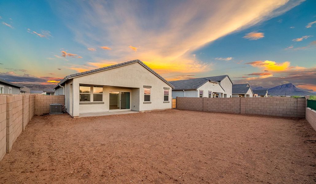 Exterior details and patio area of a home in Saguaro Bloom, Marana (Image 20).