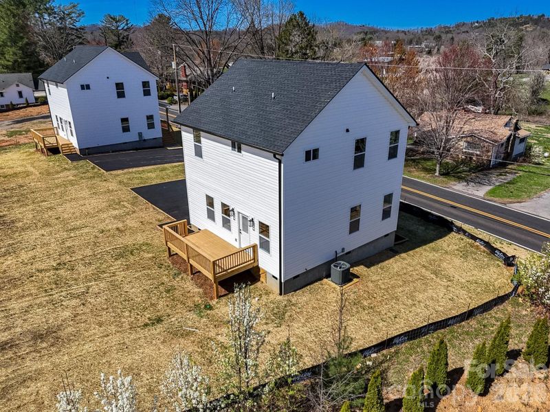 Exterior details and patio area of a home in , Asheville (Image 24).