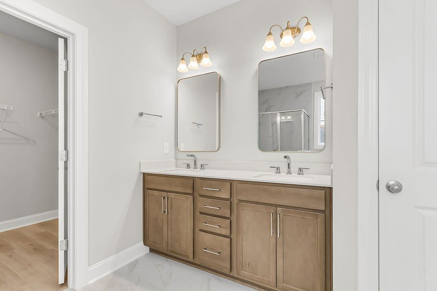 Furnished interior view inside a new home in Tidewater at Lakes of Cane Bay, Summerville (Image 14).