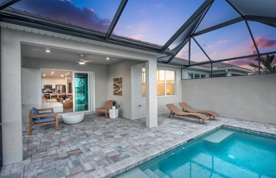 Spacious covered lanai with custom pool