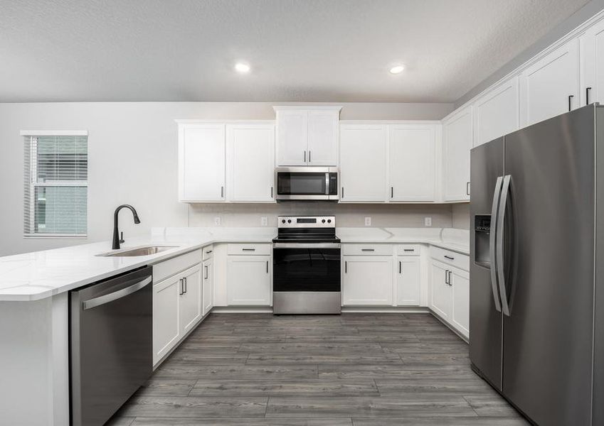 Kitchen filled with modern, designer upgrades