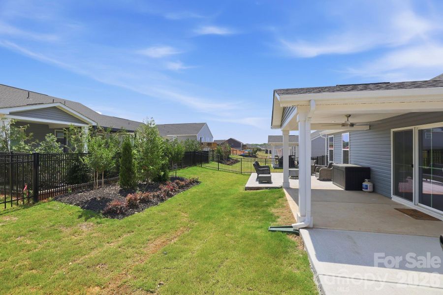 Upgrades the builder doesn't offer! Fence, expanded patio