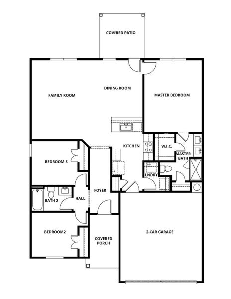 2D floor plan layout of this home in Whisper Valley, Manor, TX (Image 1).