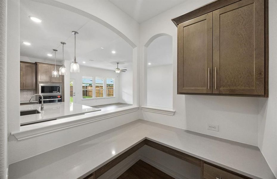 Pulte Planning Center off kitchen and dining area