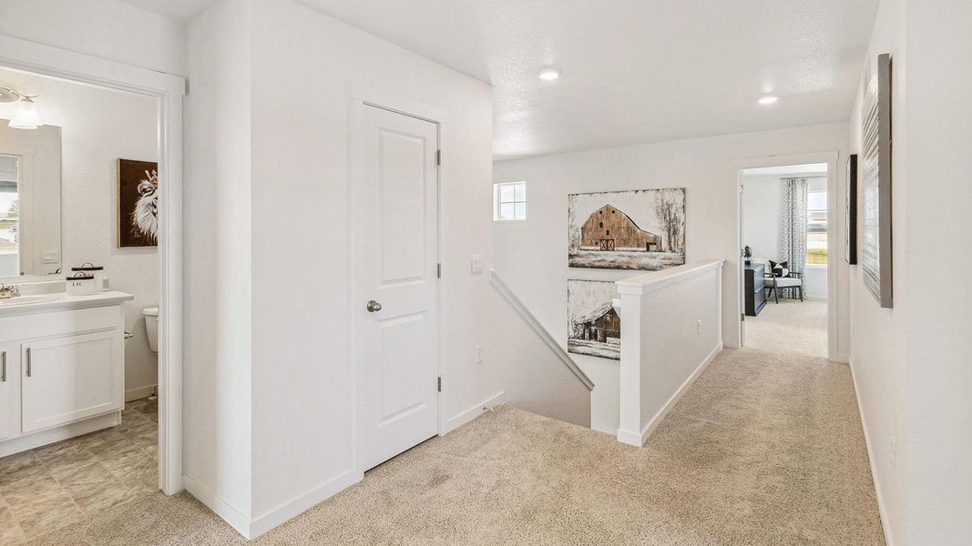 Furnished interior view inside a new home in The Ridge at Lorson Ranch, Colorado Springs (Image 8).