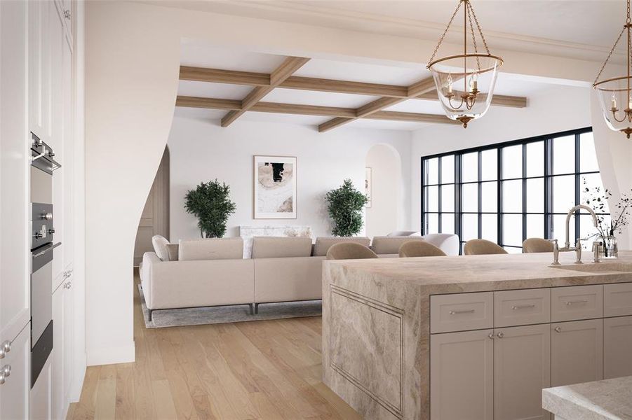 Furnished interior view inside a new home in , Dallas (Image 8).