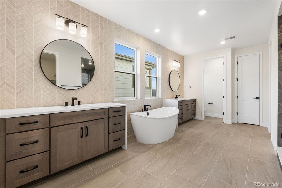 Furnished interior view inside a new home in Autograph at Lyric, Lone Tree (Image 31).