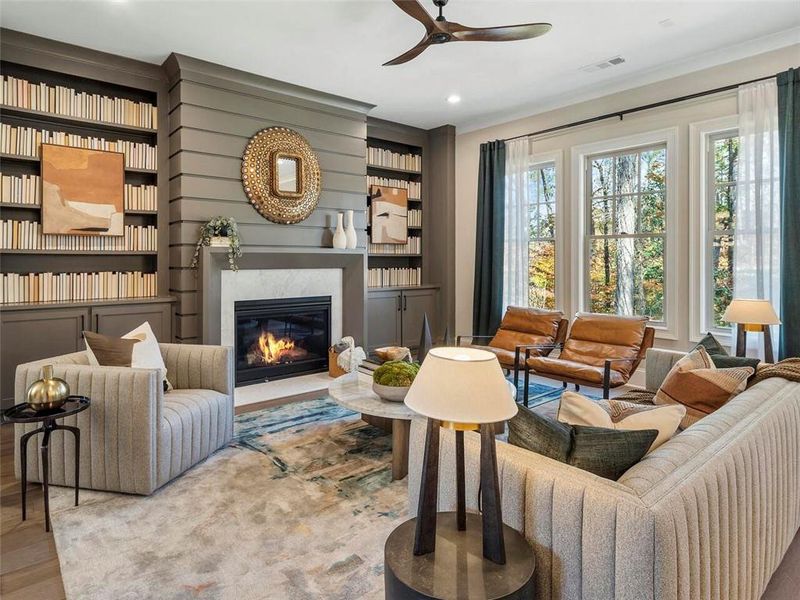 Furnished interior view inside a new home in , Suwanee (Image 76).