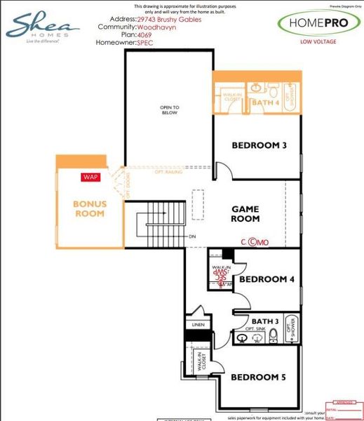 2D floor plan layout of this home in , Magnolia, TX (Image 4).