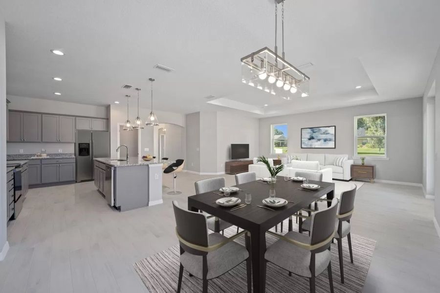 Representative furnished interior of a home built from the Republic by Triple Crown Homes in Evergreen Estates, Ocala (Image 4).