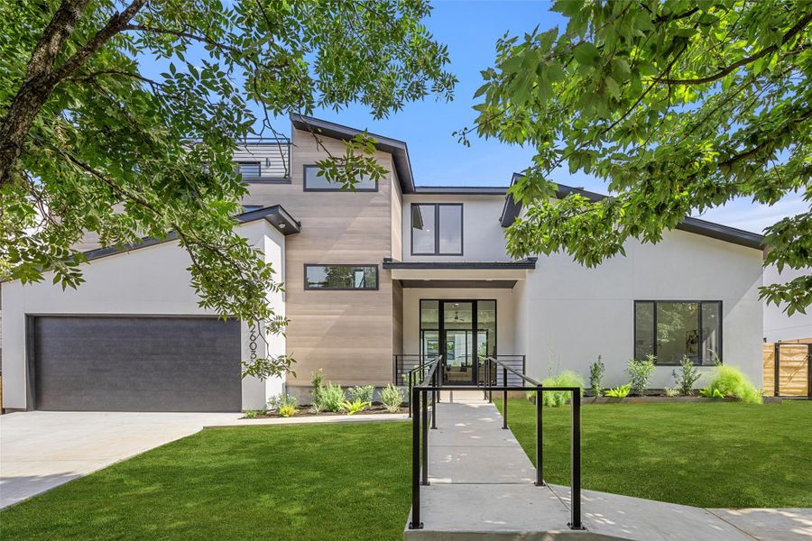 Front exterior of a new home in , Austin, TX, highlighting curb appeal (Image 2). Front exterior of a new home in , Austin, TX, highlighting curb appeal (Image 2).