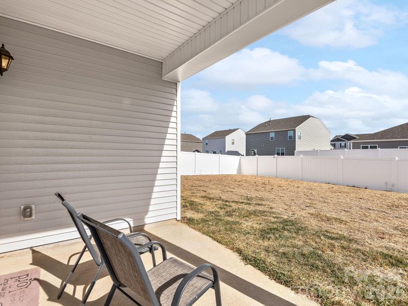 Exterior details and patio area of a home in , Fletcher (Image 4). Exterior details and patio area of a home in , Fletcher (Image 4).