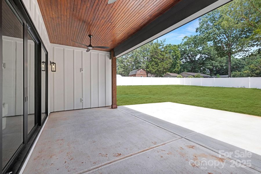 Exterior details and patio area of a home in , Belmont (Image 4). Exterior details and patio area of a home in , Belmont (Image 4).