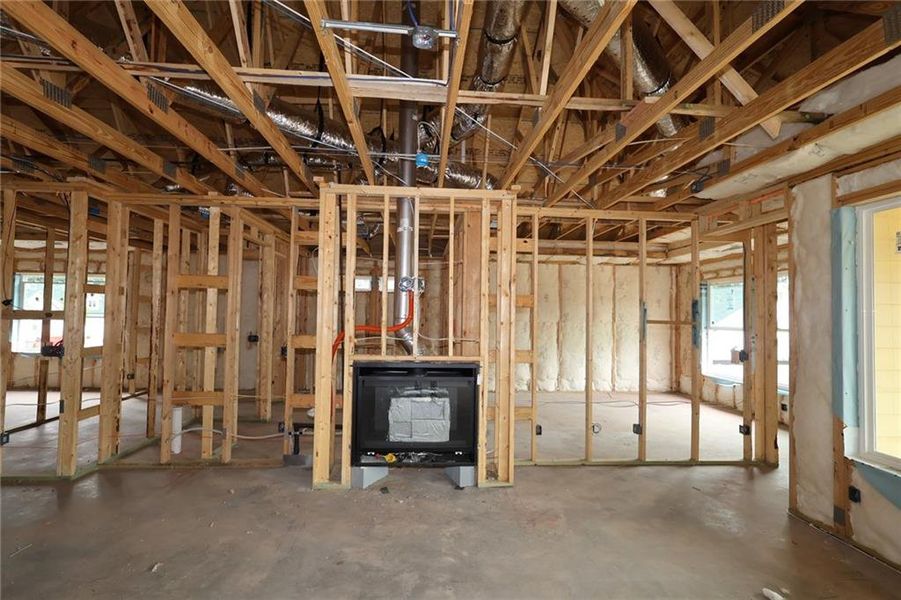 In-progress construction of a new home in Maple Grove at Towne Lake, Woodstock, GA (Image 4).