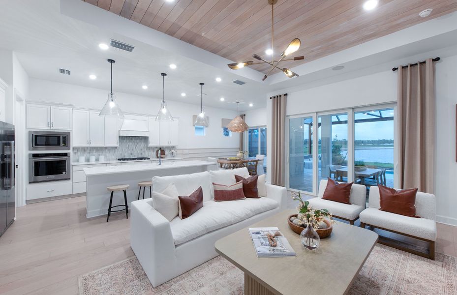 Open flow-through layout