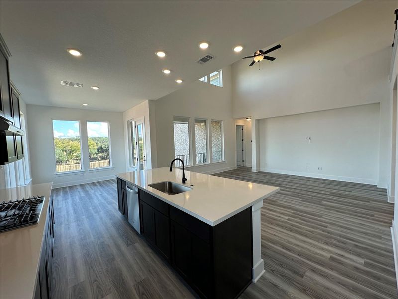 Open Concept Kitchen, Casual Dining & Family Room