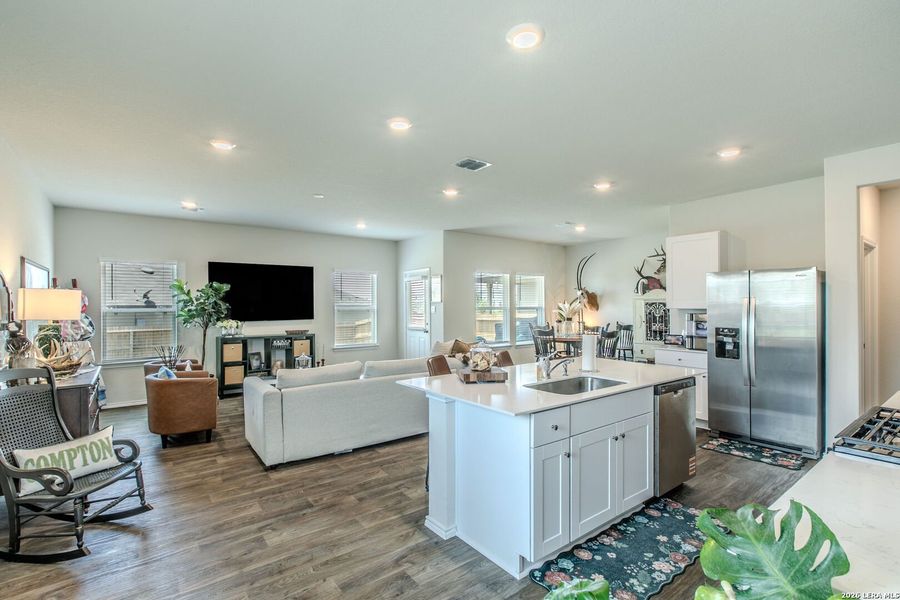 Furnished interior view inside a new home in The Links at River Bend, Floresville (Image 8).