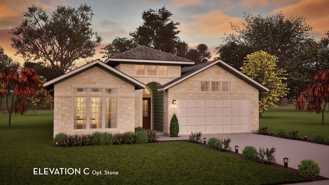 Representative exterior photo of a completed home built from the Greeley by CastleRock Communities in Hickory Ridge Estates, Elmendorf, TX (Image 21).
