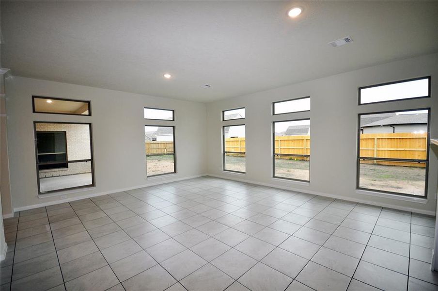 Lots of natural light in the family room