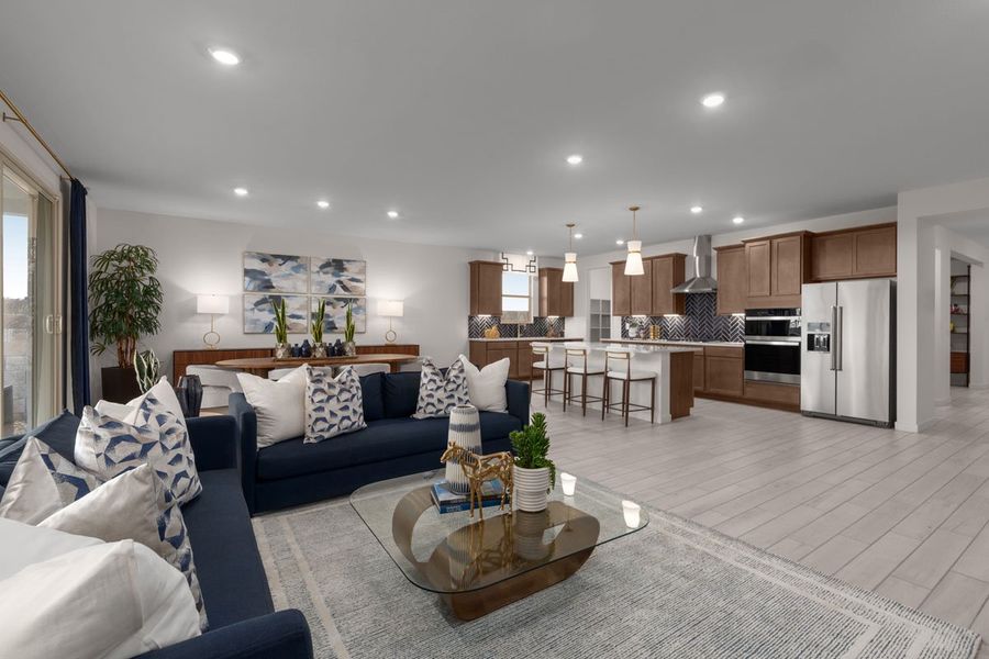 Representative furnished interior of a home built from the 2578 Modeled by KB Home in Mesquite at Teravalis, Buckeye (Image 4). Representative furnished interior of a home built from the 2578 Modeled by KB Home in Mesquite at Teravalis, Buckeye (Image 4).