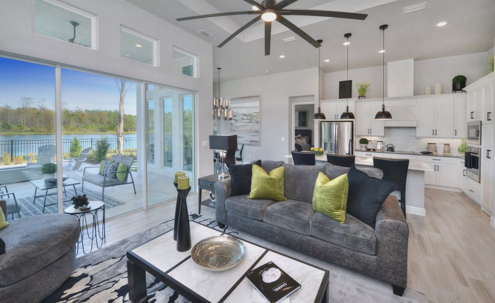 Furnished interior view inside a new home in Mosaic, Daytona Beach (Image 13). Furnished interior view inside a new home in Mosaic, Daytona Beach (Image 13).