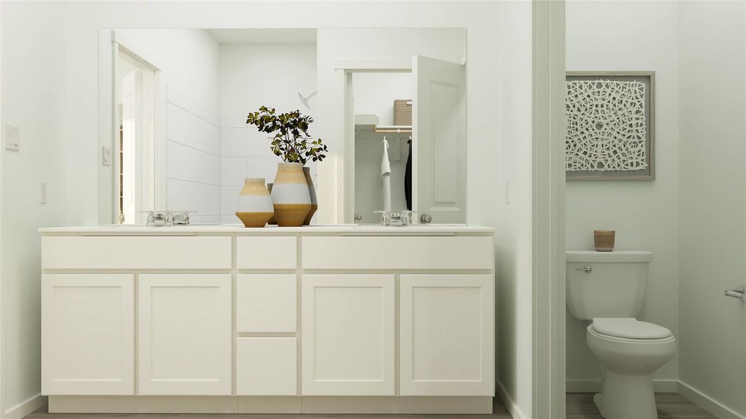 Furnished interior view inside a new home in Meadowlark Preserve, Pflugerville (Image 19). Furnished interior view inside a new home in Meadowlark Preserve, Pflugerville (Image 19).