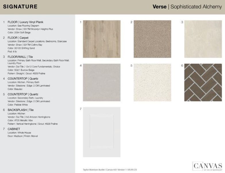 1608 Jonas Cove design selections! This home is currently under construction and selections are subject to change.