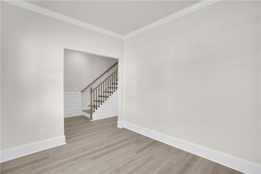 This bright room features durable flooring and a s This bright room features durable flooring and a s