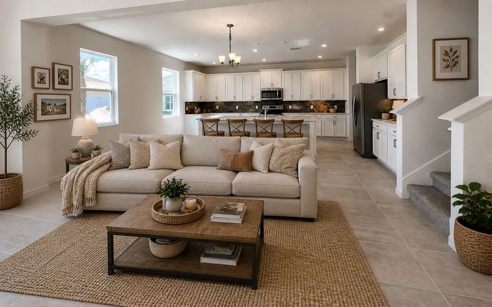 Furnished interior view inside a new home in Trinity Gardens, Deland (Image 4).