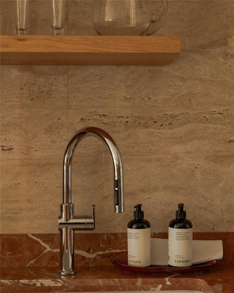 Detailed view of a sink