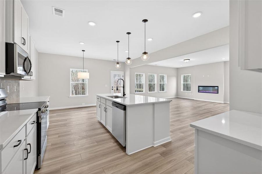 Furnished interior view inside a new home in Allen Manor, Hoschton (Image 5).