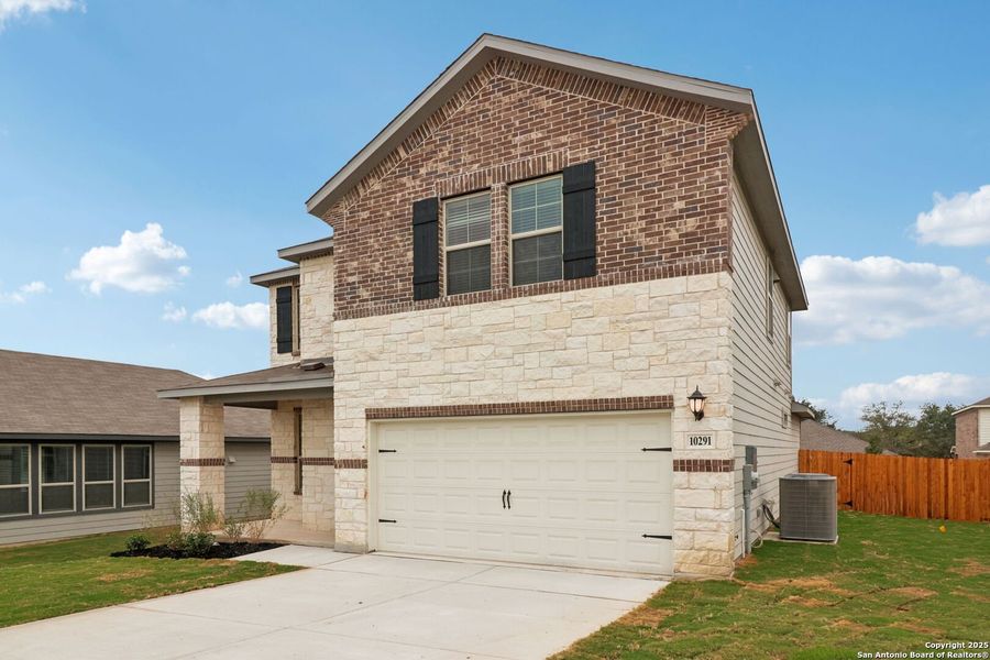 Front exterior of a new home in Royal Crest, San Antonio, TX, highlighting curb appeal (Image 27). Front exterior of a new home in Royal Crest, San Antonio, TX, highlighting curb appeal (Image 27).