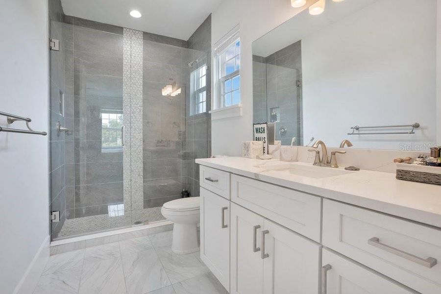 Furnished interior view inside a new home in , Reunion (Image 15).
