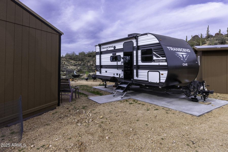 RV on Concrete Slab