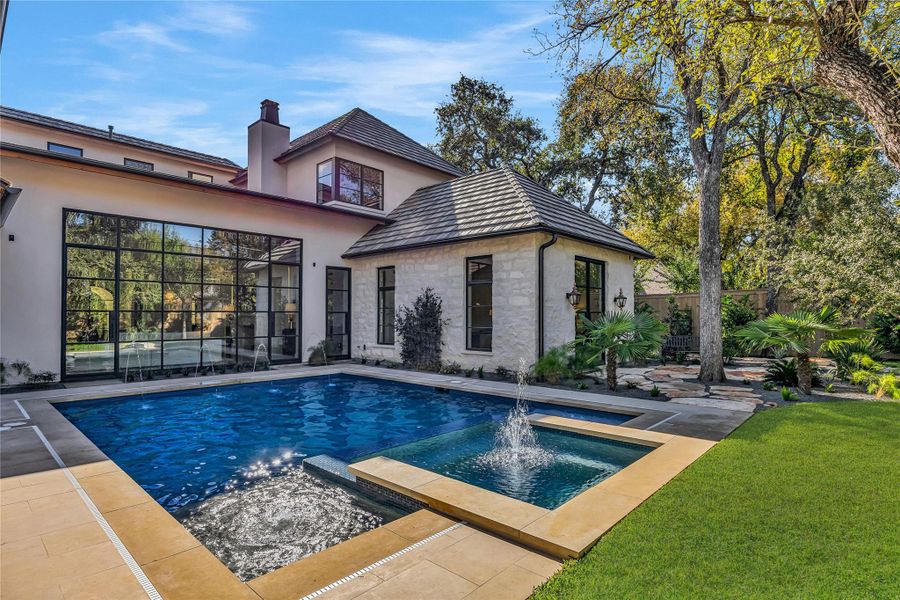 Exterior details and patio area of a home in , Austin (Image 24). Exterior details and patio area of a home in , Austin (Image 24).