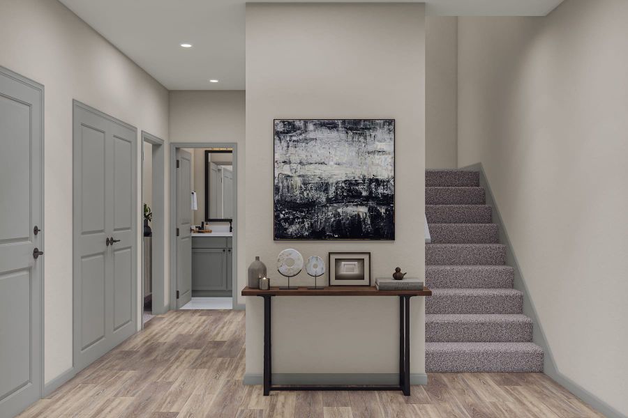 Representative furnished interior of a home built from the M by Tri Pointe Homes in Candelas Townhomes, Arvada (Image 23).