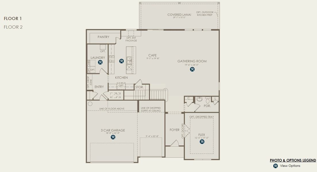 2D floor plan layout for the Oakhurst by Pulte Homes in Terrapin Creek, Jacksonville, FL (Image 5). 2D floor plan layout for the Oakhurst by Pulte Homes in Terrapin Creek, Jacksonville, FL (Image 5).