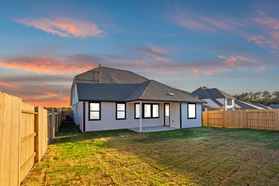 Large fenced back yard