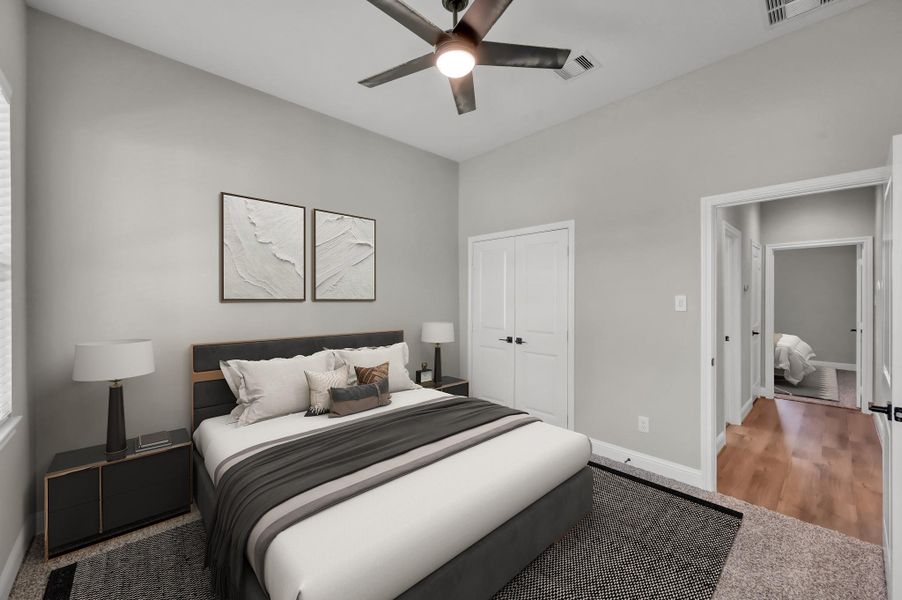 Furnished interior view inside a new home in Spring Branch Crossing, Conroe (Image 16).