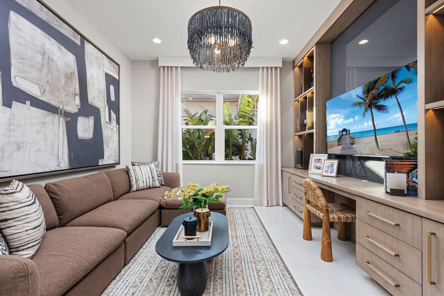 Representative furnished interior of a home built from the Claudia by GL Homes in Valencia Ridge (55+), Wesley Chapel (Image 10).